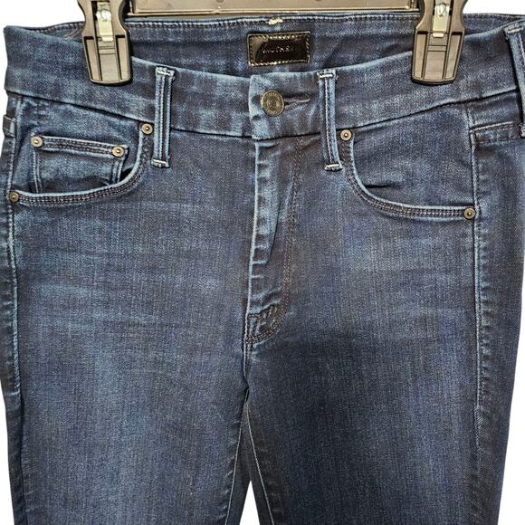 Mother Denim The Looker Mid Rise Skinny Ankle Length Jean Dark Lover Size 26 - Picture 3 of 11